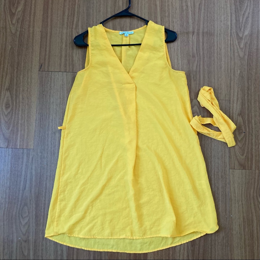 Yellow V-Neck Dress